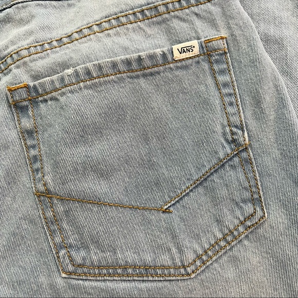 Vans Jeans Juniors Size 7 Cropped Mid Rise Light Blue Fade - Picture 8 of 12